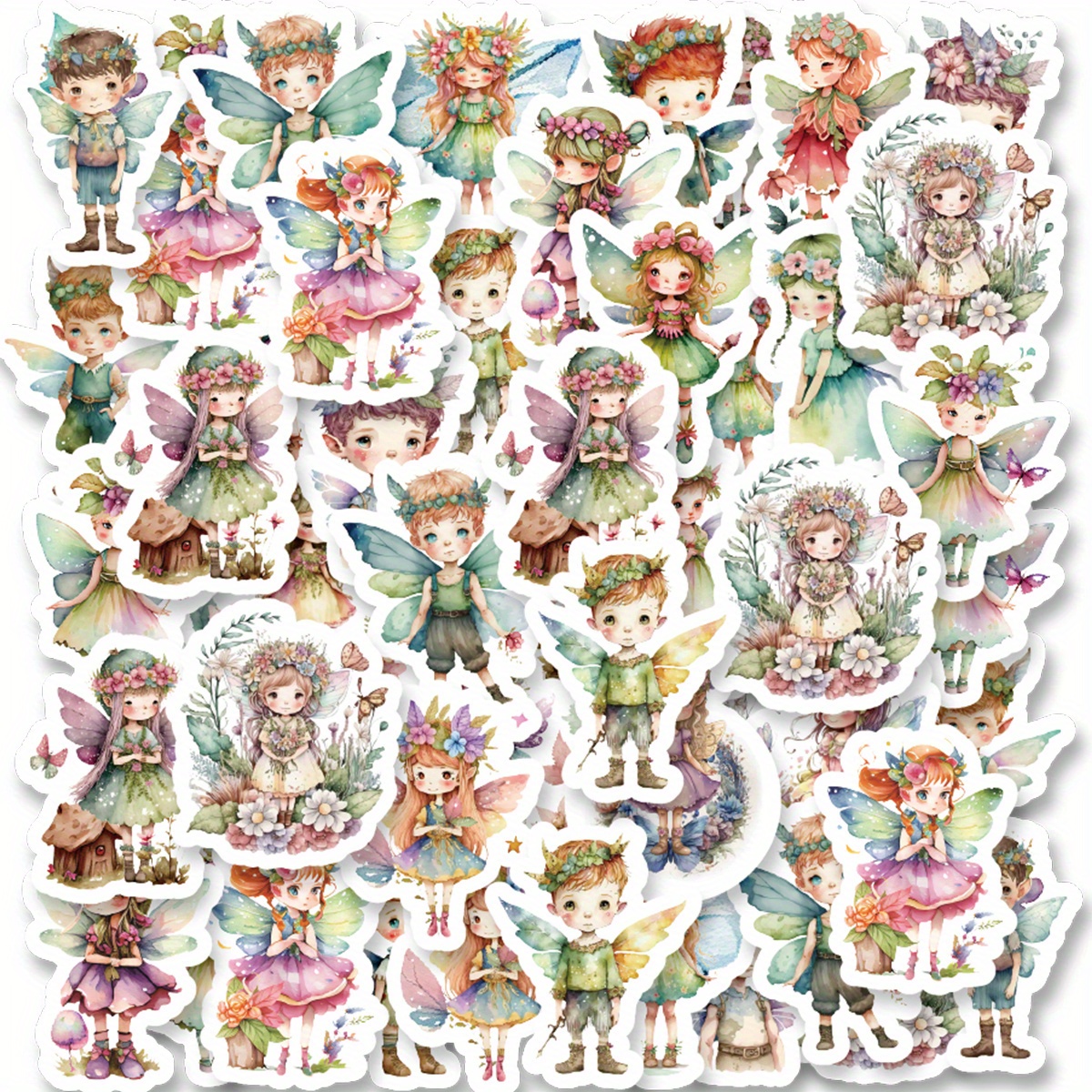 46pcs/pack Boxed Stickers Wonderland Pink Vintage Fairy Creative Flower  Decorative Stickers For Scrapbook, Stationery, Photo Album, Water Bottle,  Notebook, Phone, Artwork, Craft And Sewing Supplies, Toy And Game, Sticker  Album