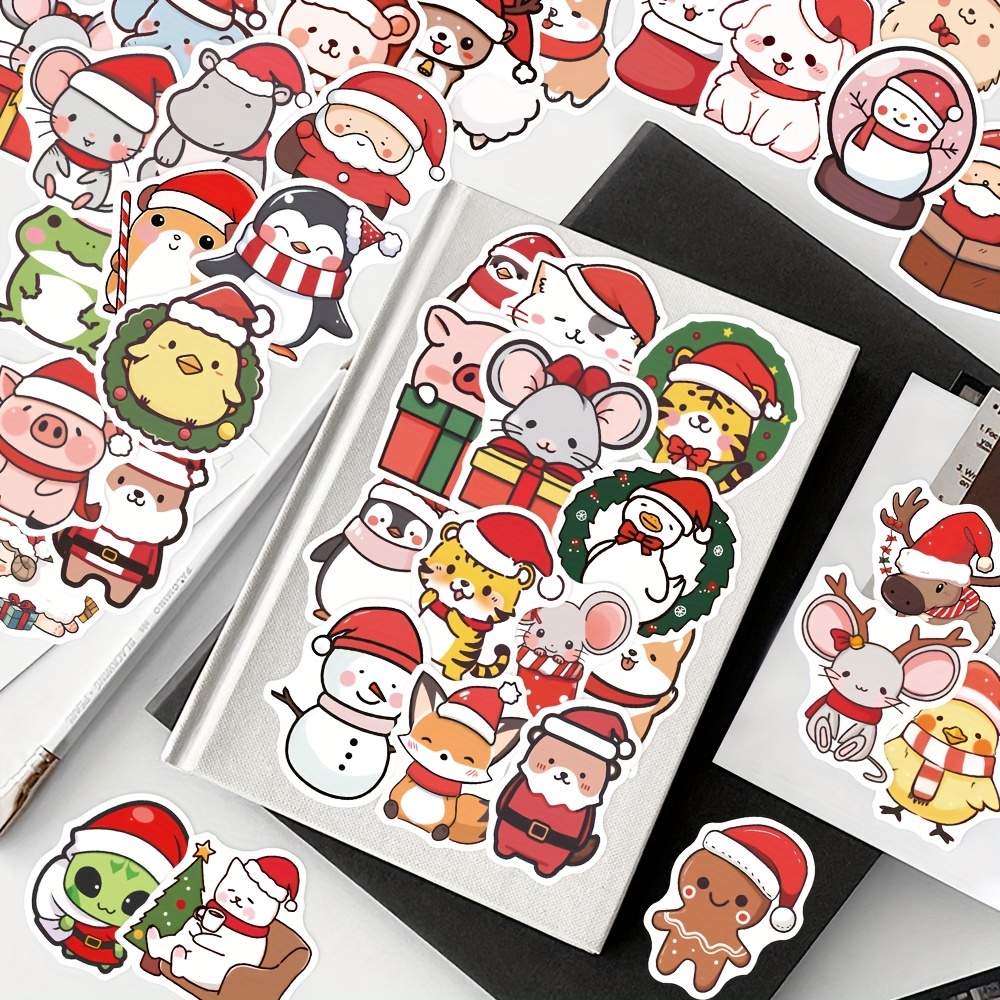 50 Pcs The Grinch Stickers Christmas Stickers for Car Laptop PVC