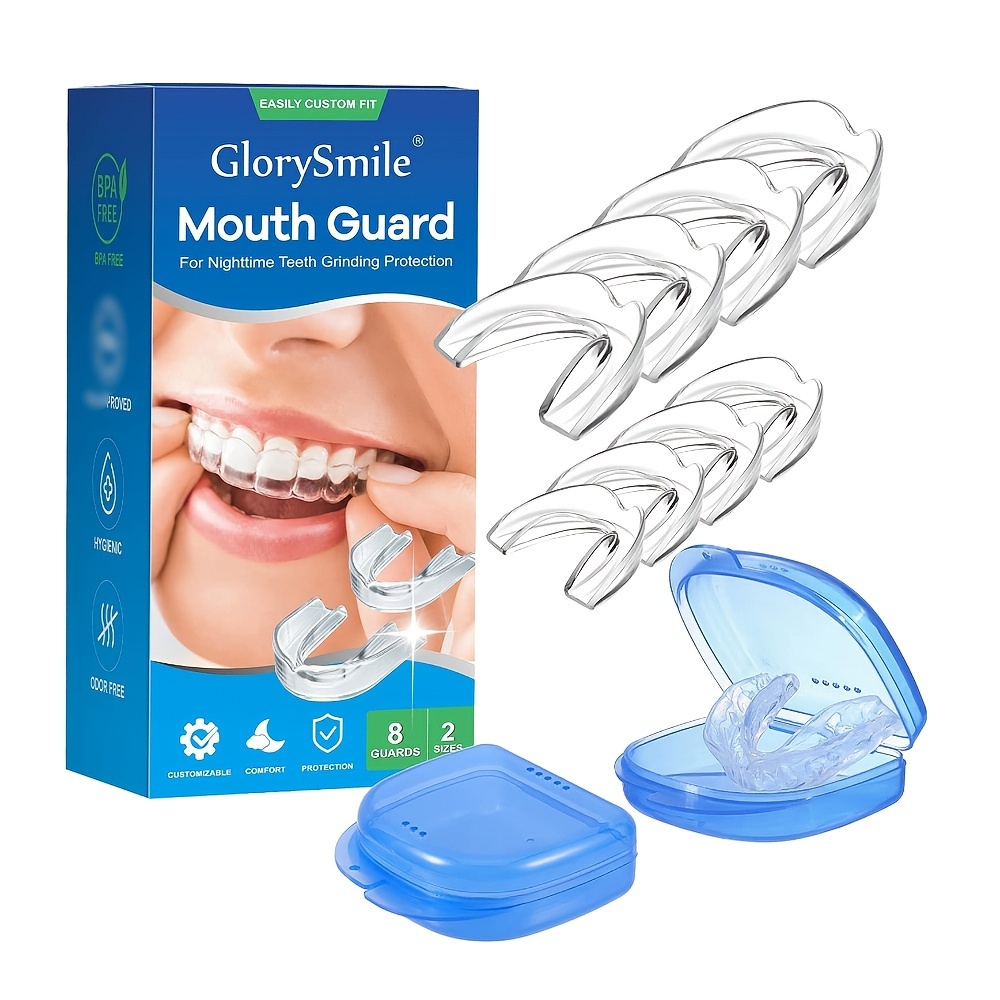 Protector para apretar los dientes por la noche, 10 paquetes, protector  bucal moldeable para dormir