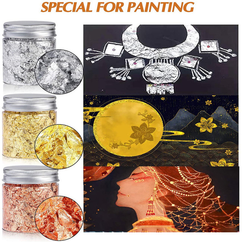  Slofoodgroup - Edible Gold Flakes - 300 MG - Gold Leaf Flakes  for Garnishing and Decoration of Food, Drinks, Nails and More : Arts,  Crafts & Sewing