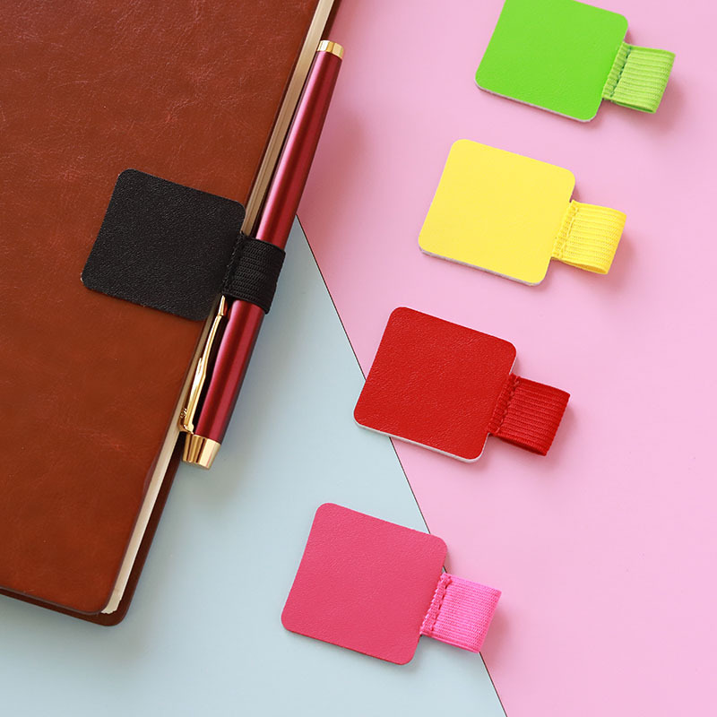 10Pcs Pen Holder for Notebook - Pu Leather Pencil Loop With Elastic Band  for Journal Clipboard Planner