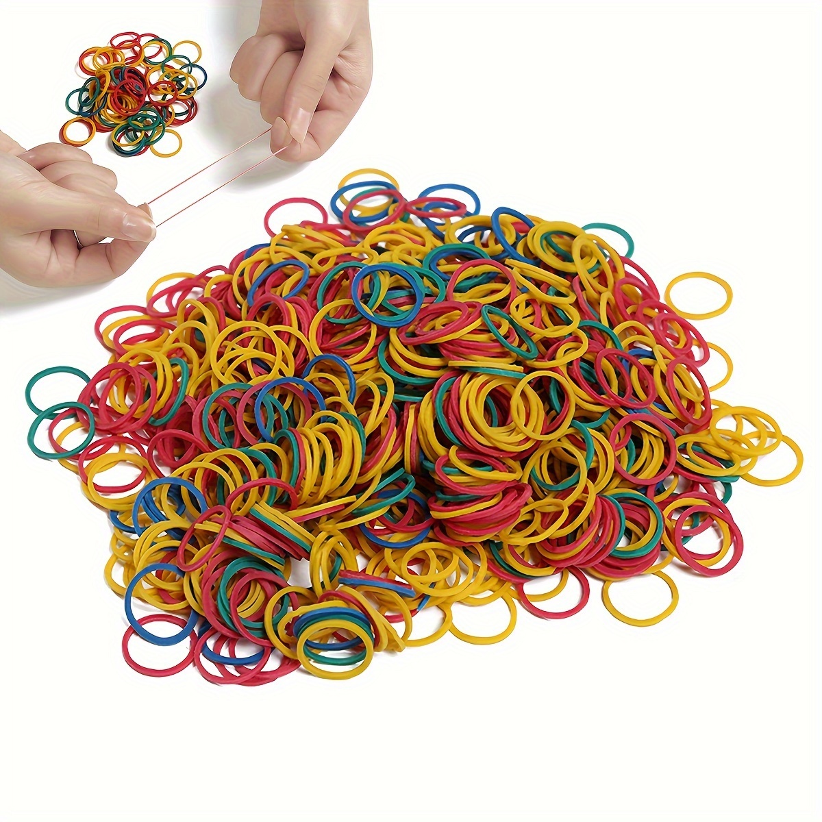 1000Pcs/Pack Multicolor Mini Rubber Bands Soft Elastic Bands Rubber Rings  for School Kid Hair Braids Ties Stationery Holder - AliExpress