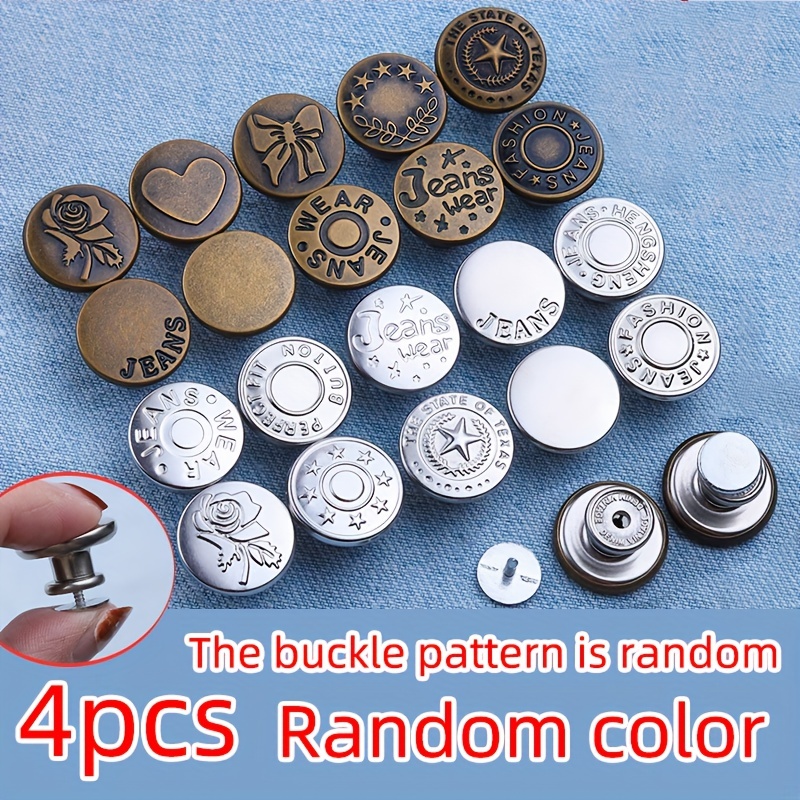 Alloy Detachable Buttons Jeans Clip Snap Button Instant Universal