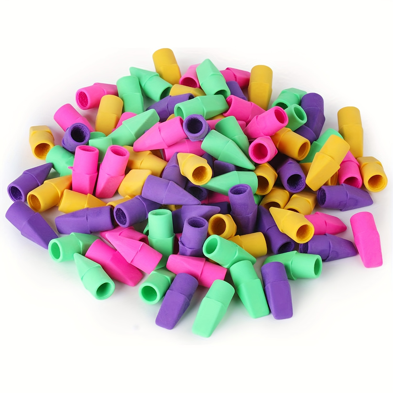 16 Pack Pencil Top Erasers, Rubber Pencil Erasers, Rock Paper Scissors Kids Erasers, Eraser Caps Eraser Tops