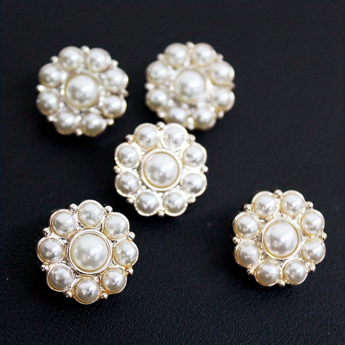 Ball Round Pearl Buttons,15mm Resin Pearl Decorative Buttons for DIY Sewing Clothing Dress Sweater Crafts Pack 20 White A603