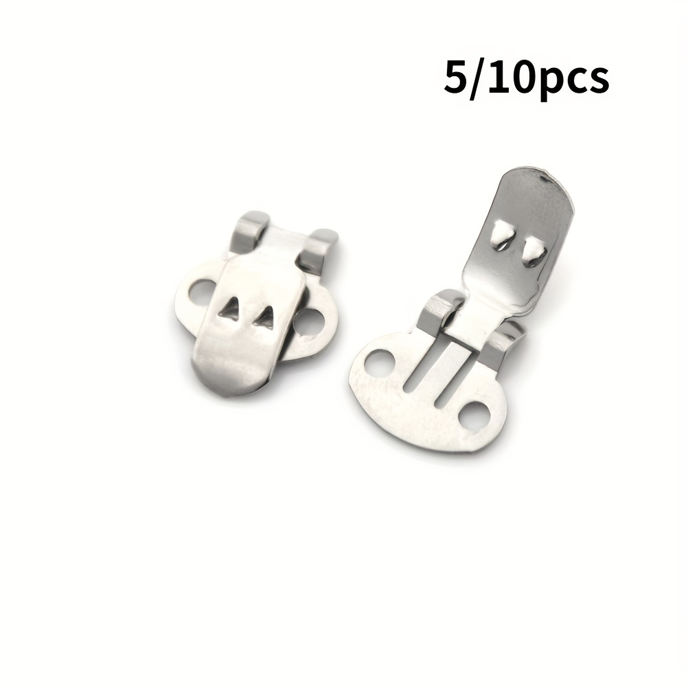 20pcs Stainless Steel Blank Shoe Clips DIY Crafts Folding Buckles Findings  Accessories (Large Size)
