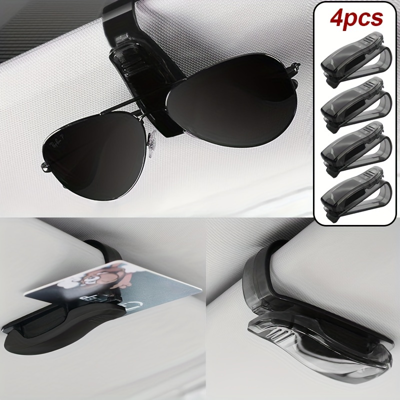 GWAWG Soporte Gafas Coche Clip Magnético de Cuero para Gafas de Coche  Accesorios Universales de Automoción con 2 Paños para Gafas Negro :  : Coche y moto