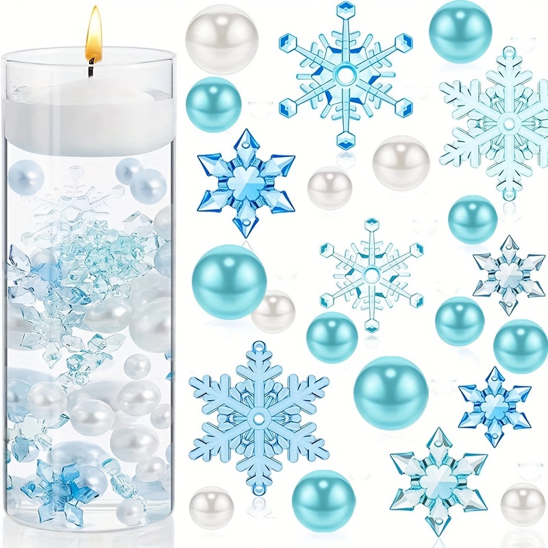 Snowflake Garland Hanging Crystals Plastic Acrylic Snowflakes Ornaments  Acrylic Xmas Snowflake Snow Flakes Christmas Winter Theme Ornaments for  Mantel Curtains Tree, 9.8 ft/Each (Blue,4 Pcs)