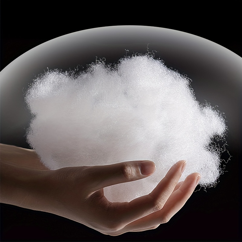 400g Polyester Fill, Premium Polyester Fiberfill, Recycled Polyester Fiber,  High Resilience Stuffing Fluff Fiberfill for Pillow Filling, Christmas