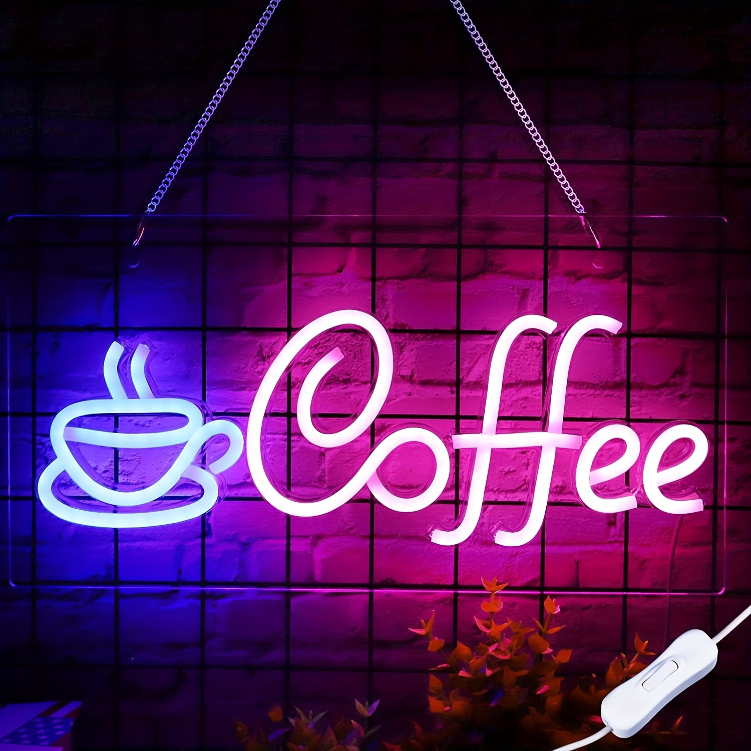 1pc Lampada Neon Led Backboard Decorazione Interna Caffè - Temu Italy