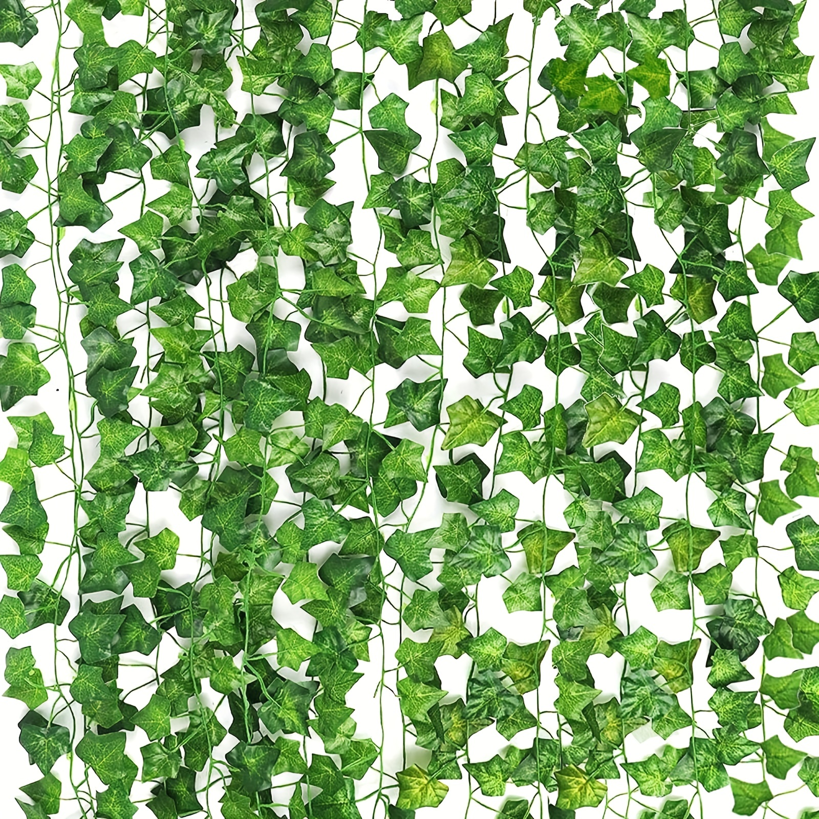 1PC 32FT Artificial Vines Fake Hanging Plants Leaves Ribbon Leaf Vine Trim  Foliage Rattan DIY Wreath Foliage Green Leaves Ribbon Decorative Home Wall  Garden Wedding Party Wreaths Decor