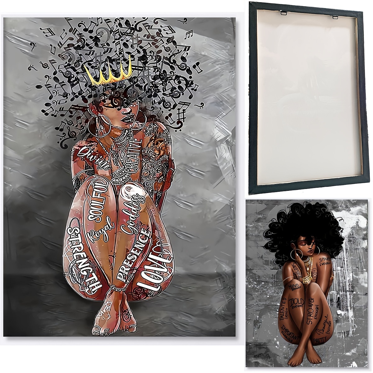 Canvas Poster Vintage Art African Black Woman Oil Painting - Temu Denmark