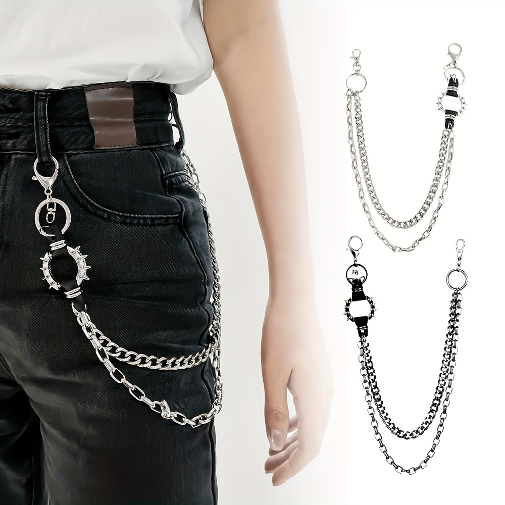 Wallet Chain, Heavy Duty Pocket Chain with Round Clasp, Men Chains for  Keys, Jeans, Pants, Purse and