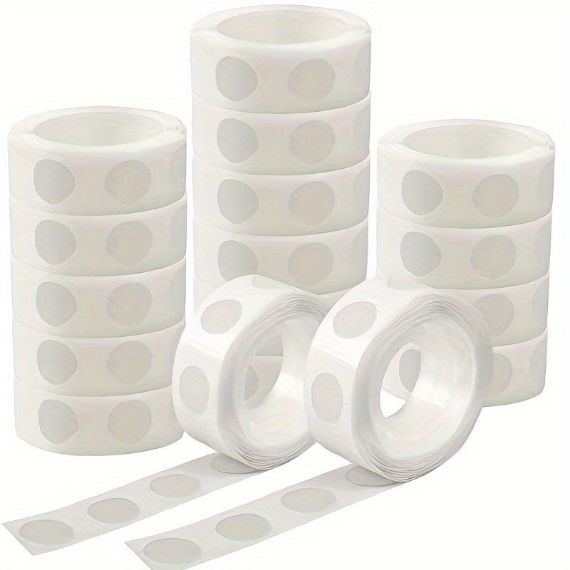0.4 Double Sided Adhesive Dots, 500 Pack Clear Sticky Tack Round Putty