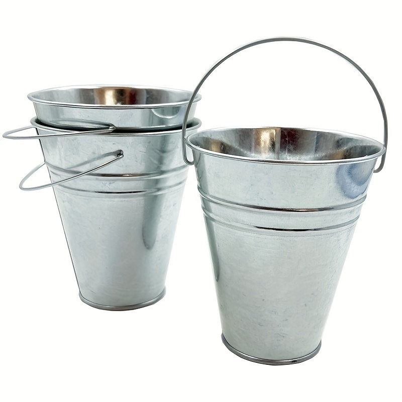 3Pcs 2x2 Small Metal Bucket Colorful Mini Buckets with Handles