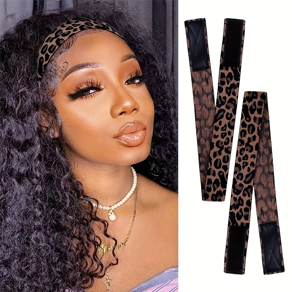 Wig Grip Headband For Lace Frontal Wigs Hair Wrap Velvet Wig Gripper Black  Skin Non Slip Headband With Adjustable Elastic Band