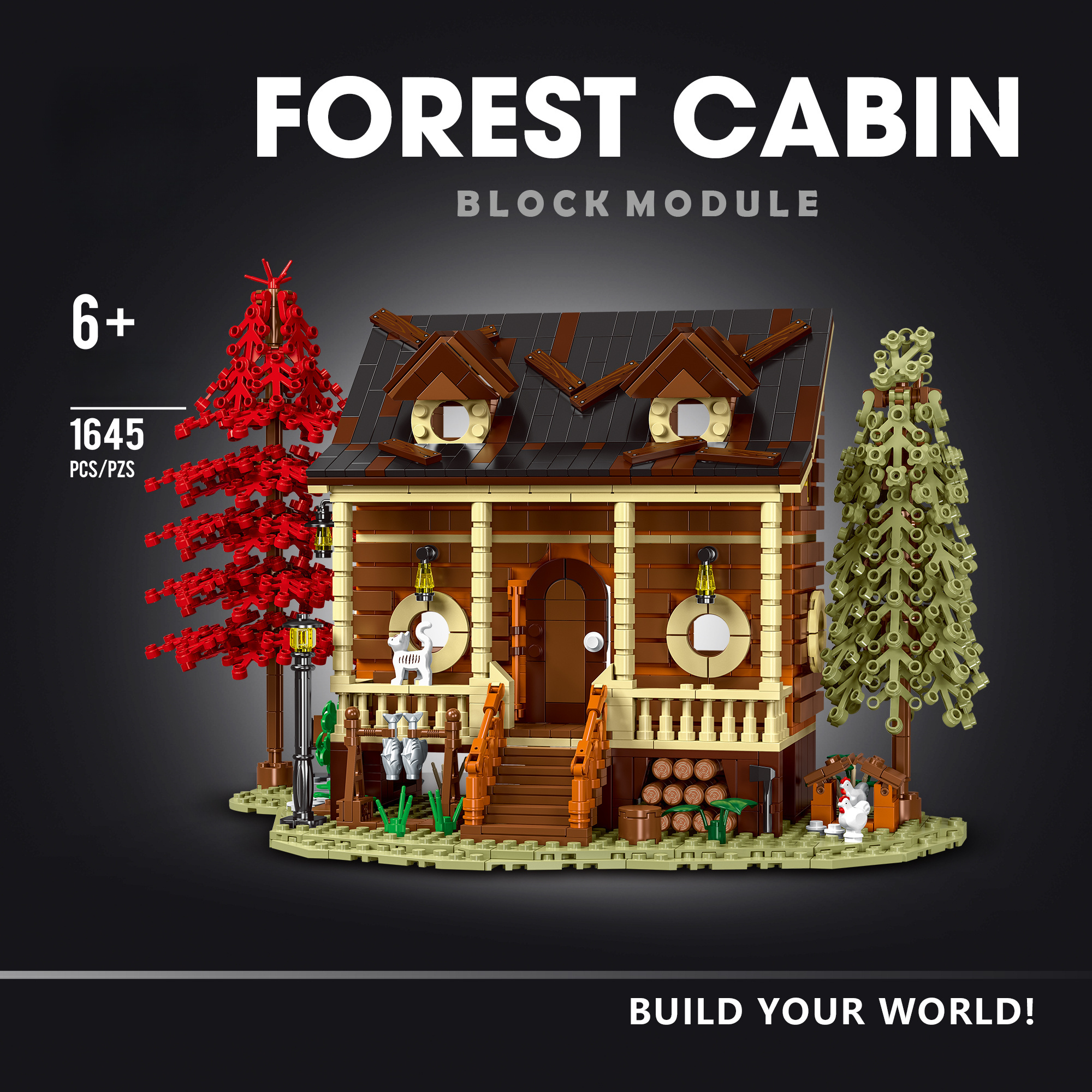 Creative Fisherman Cabin Wharf Wooden House Model Building Blocks