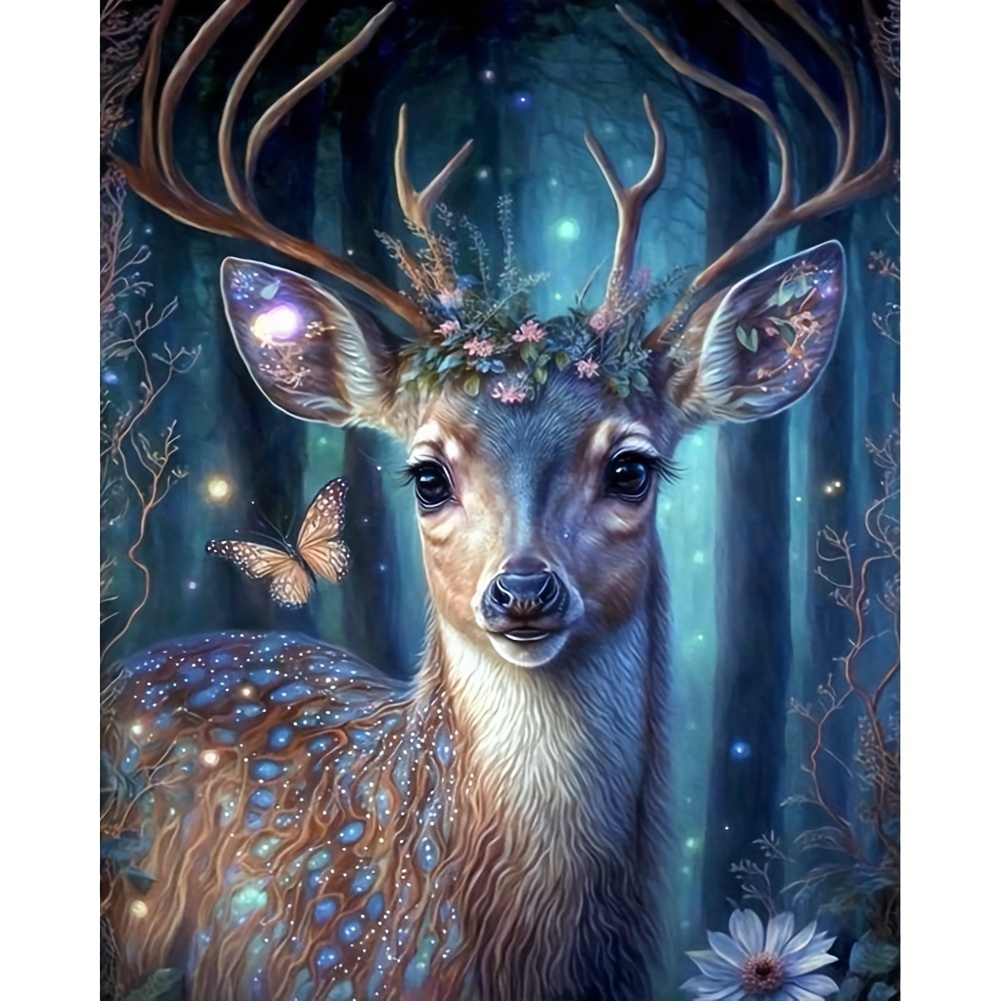 Glowing Deer Diamond Painting Kits, Fantasy Forest - 5D Full Round Diamond  Crystal Kits, for Adults Beginners, Gifts for Home Decor & Bedroom Decor