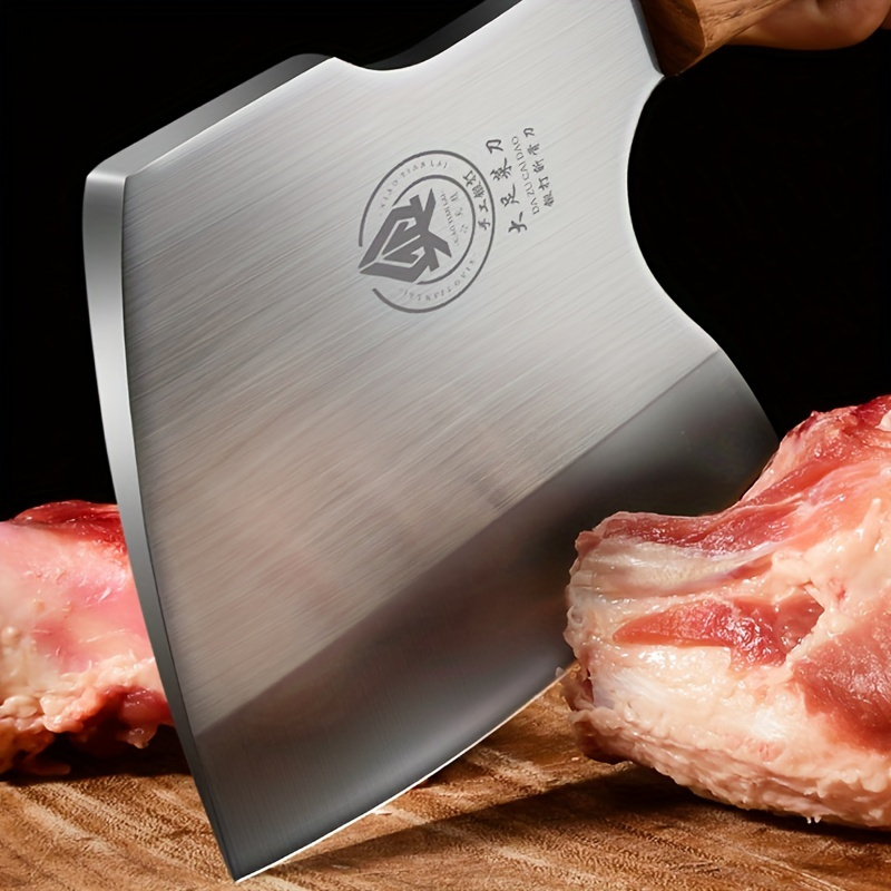 Omesio Meat Cleaver Heavy Duty Bone Chopper Bone Cleaver Meat Bone Cutter  butcher knife for bone cutting Cleaver Knife Big Chopper Cutting