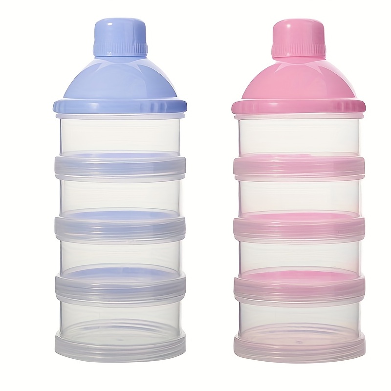 Dispensador de fórmula de leche en polvo antiderrames, recipiente de  almacenamiento, rosa (2 piezas)