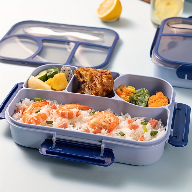 Reusable Round Bento Box With Divided Plates And Lid - Perfect For Healthy  Meals On The Go - Temu