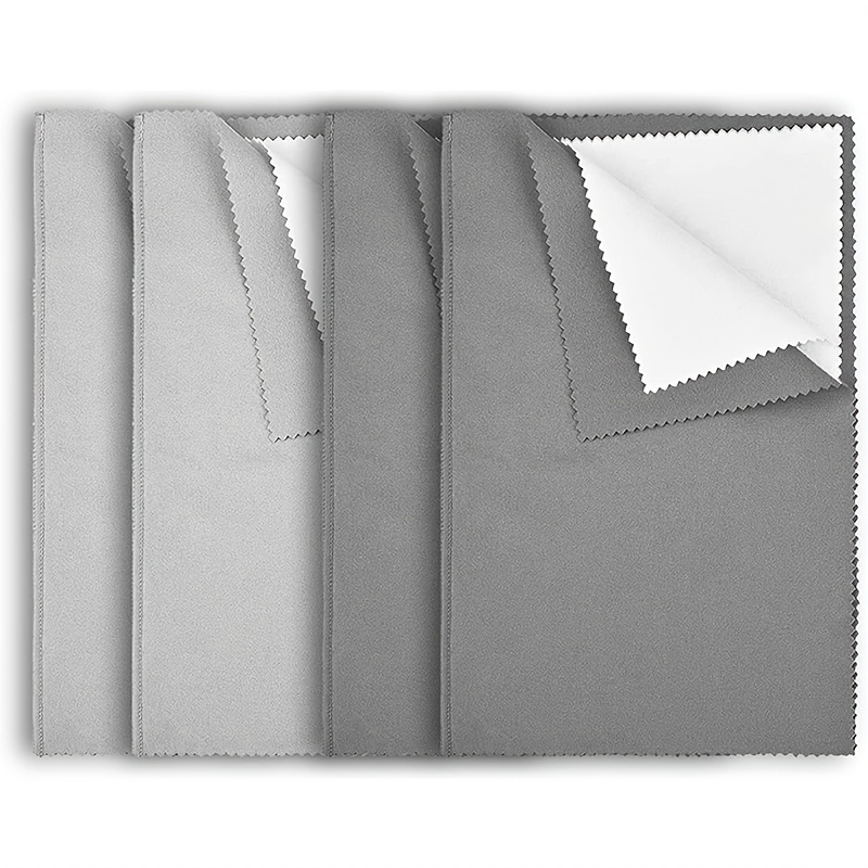 Professional Silver Cloth Deerskin Velvet Silver - Temu