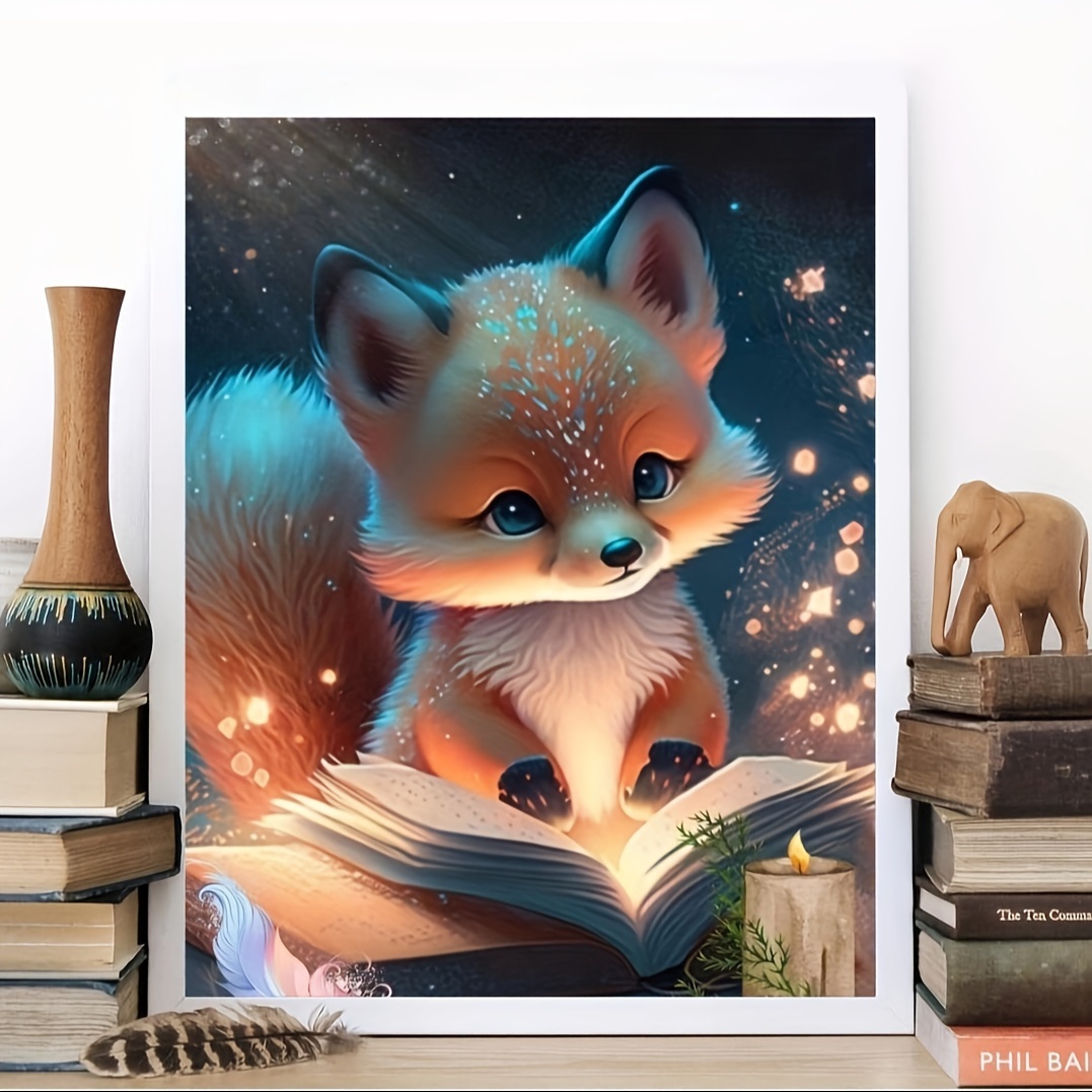 1pc Fox Female 5d Diamond Painting Decorazione Stanza Gioco - Temu Italy