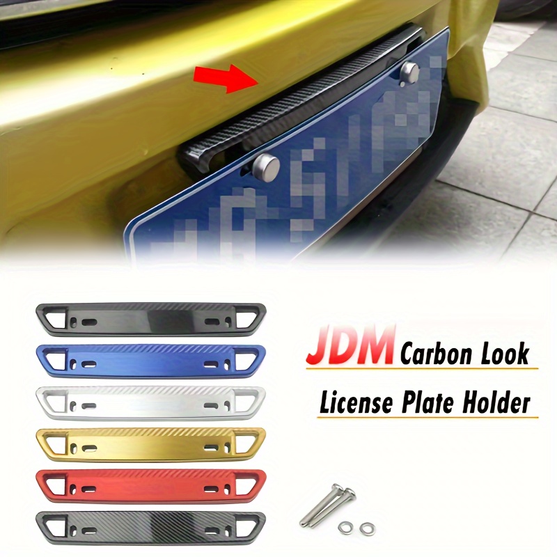 Soporte de placa de matrícula de coche negro, etiqueta de marco de matrícula  de fibra de carbono, cubierta de etiqueta, piezas de automóvil universales  - AliExpress