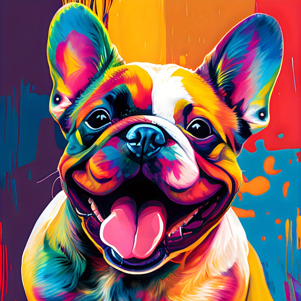 Dog Diamond Painting 5d Puppy Pug Portraits Diy Rhinestones - Temu