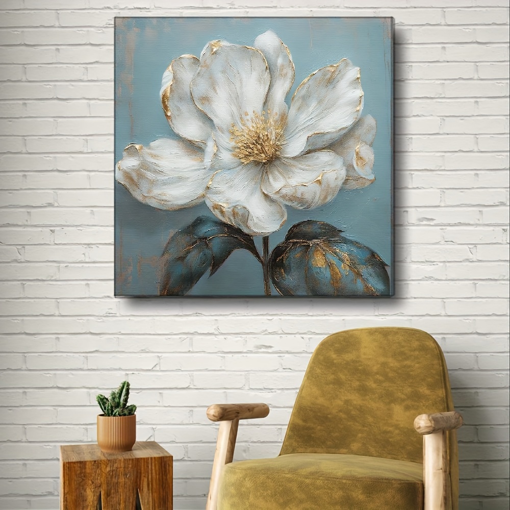 1pc Encadrée Peinture Sur Toile Fleur Décoration Murale Art - Temu Canada