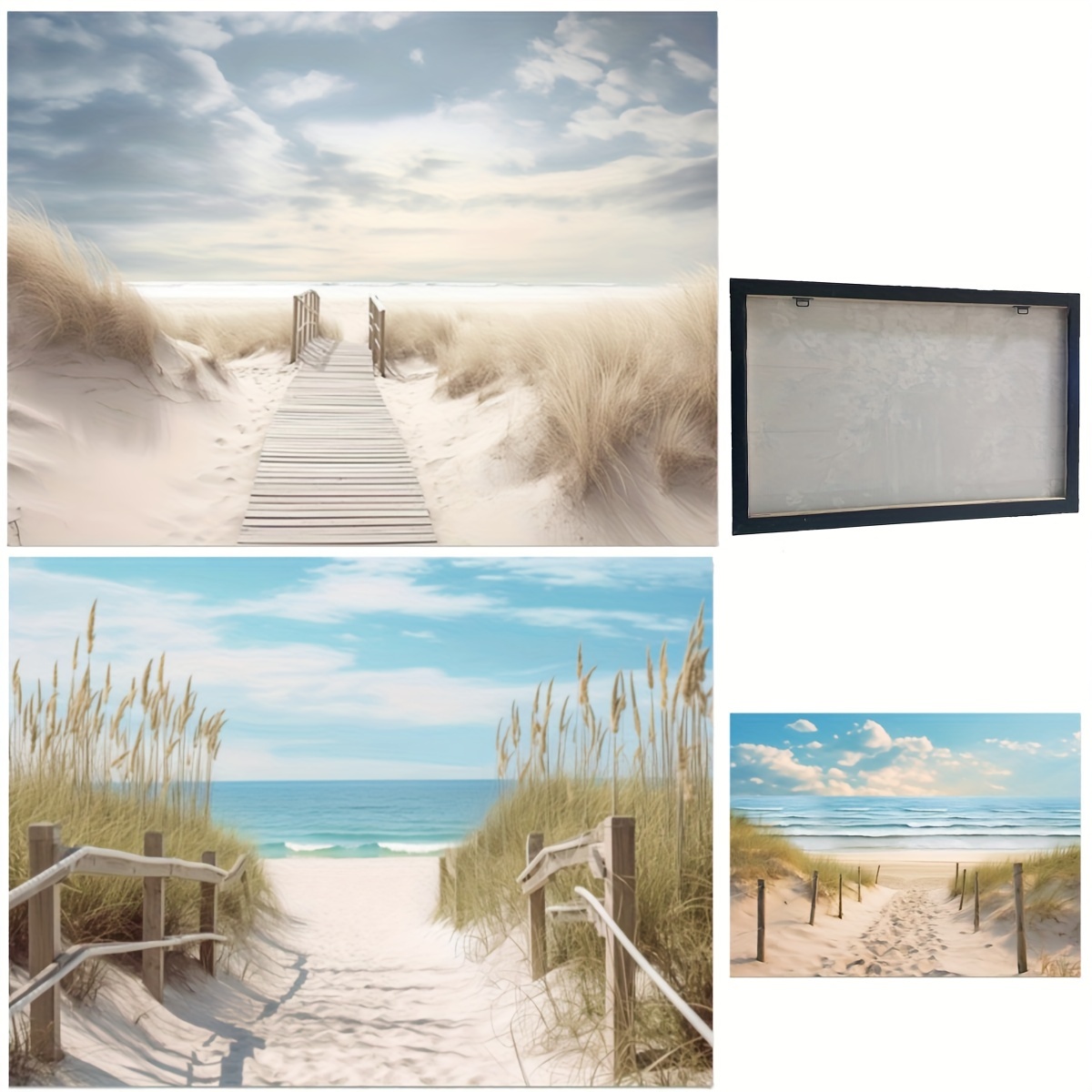 Lienzo grande para pared, decoración de playa, olas de cielo azul, paisaje  marino, mar. Impresiones en lienzo para sala de estar, dormitorio, baño