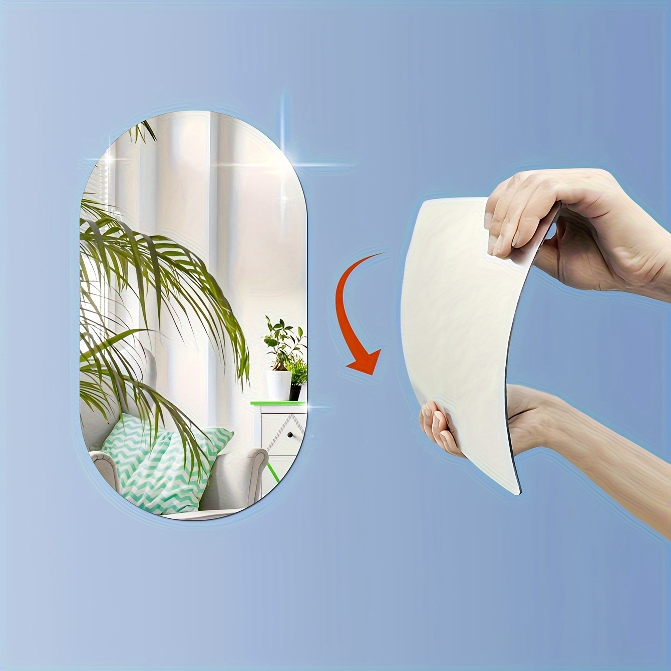 Flexible Mirror Sheets,mirror Paper Self Adhesive Roll Stickers Non Glass  Self Adhesive Mirror Tiles
