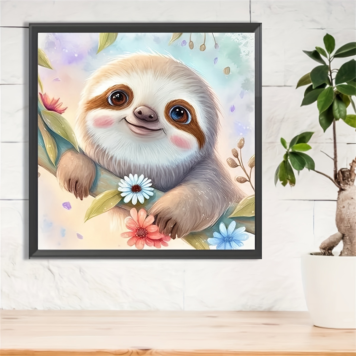 TINY FUN 5D Diamond Painting for Kids Sloth Diamond Art Kits with