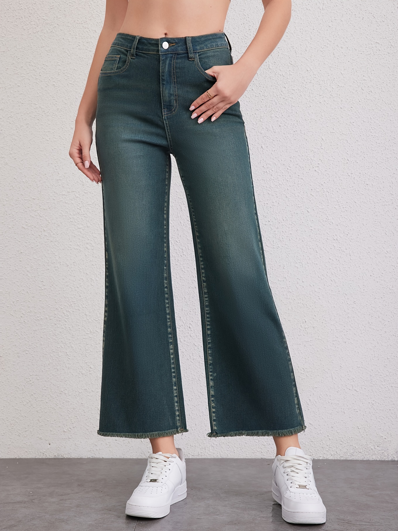 Buy 70s Frayed Hem Jeans Online In India -  India