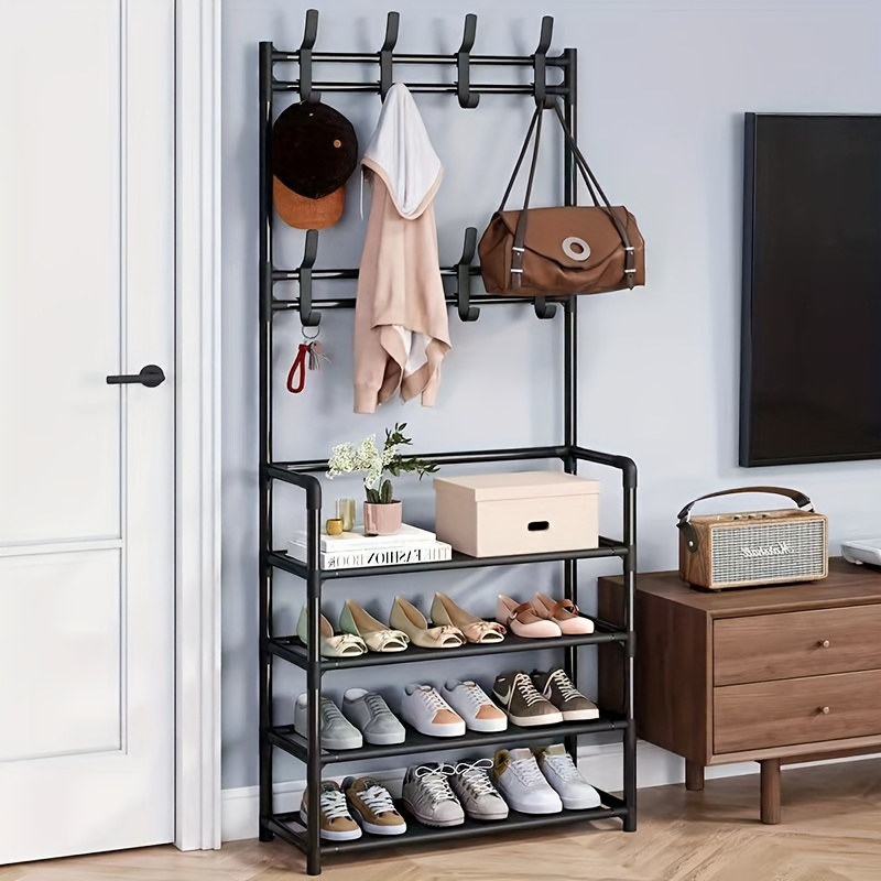 Multifunctional Metal Entryway Shoe Rack With 4 Tier Shoe - Temu