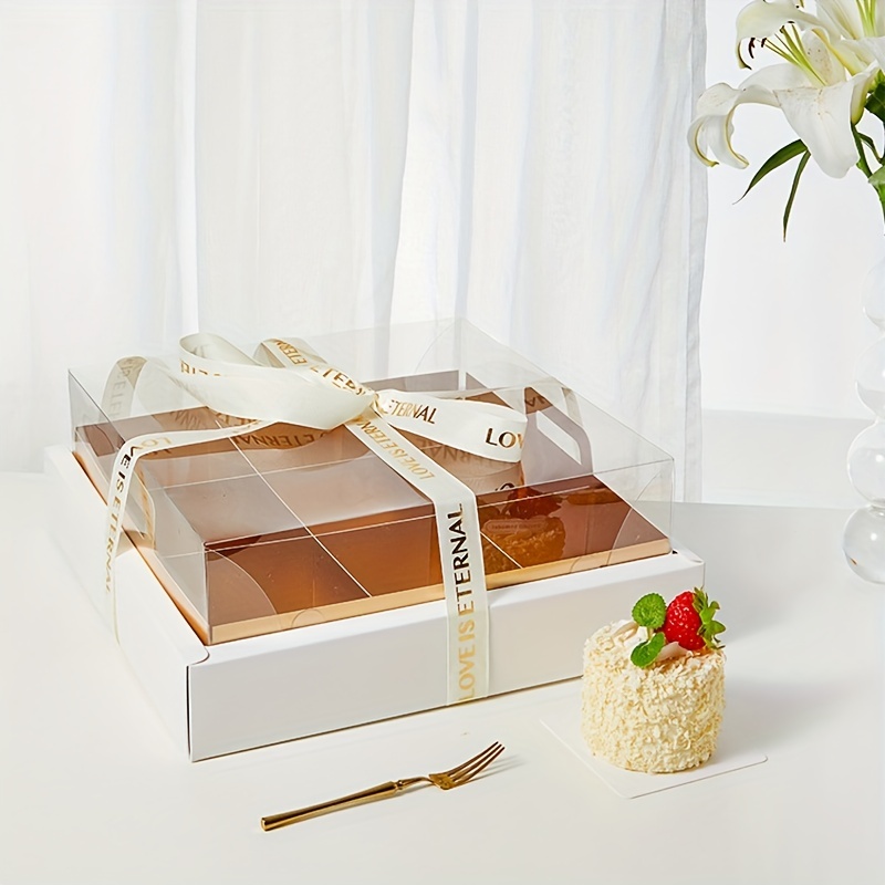 Caja transparente para pastel de cumpleaños, paquete de regalo para el Día  de San Valentín, juguetes