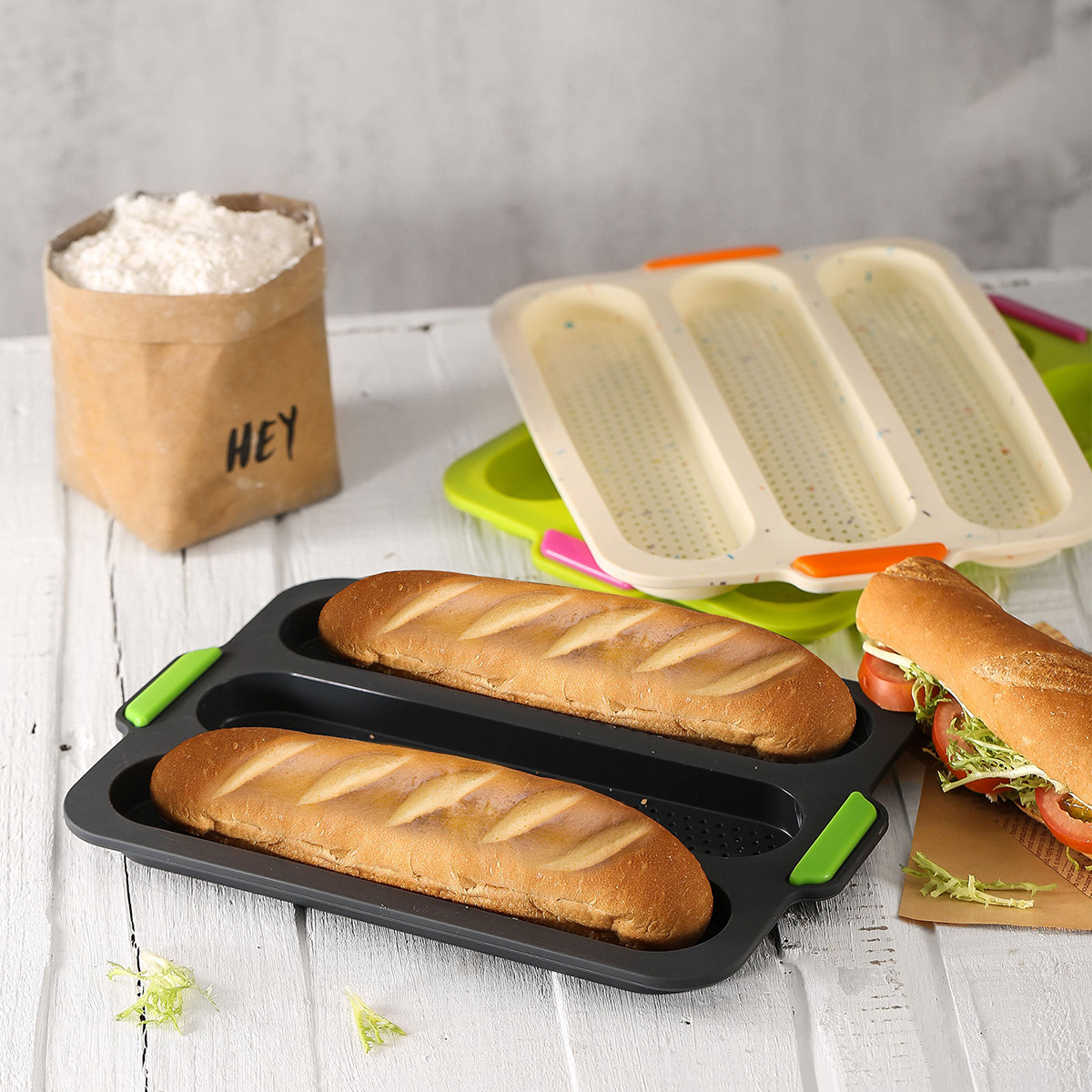 Silicone Forms Moldes Para Pan Subway Bread Form Bread Pan Baking