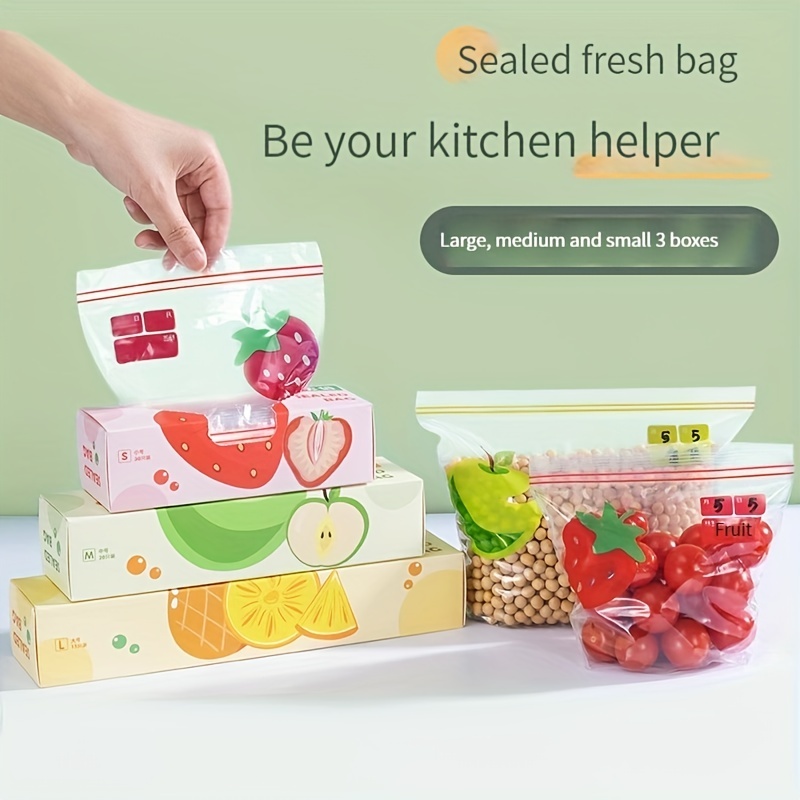 20pcs Medium Double-zipper Sealed Food Storage Bags, Suitable For Keeping  Various Kitchen Foods Fresh And Sealed, Outdoor Travel Storage, Household  Organization