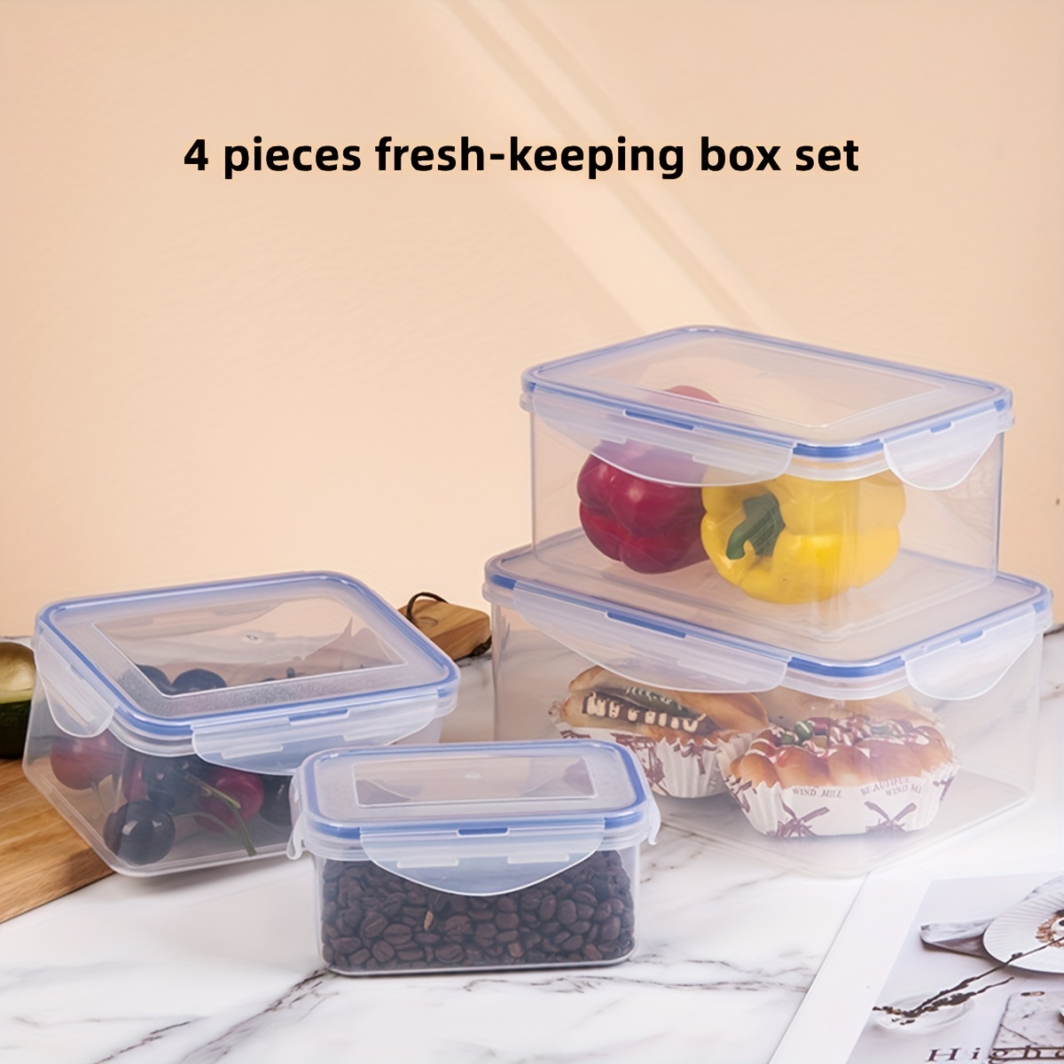Round Transparent Fresh-keeping Boxes, Salad Bowl With Lid, Large Mixing  Bowl, Picnic Box, For Office Work School Picnic Beach - Temu United Arab  Emirates