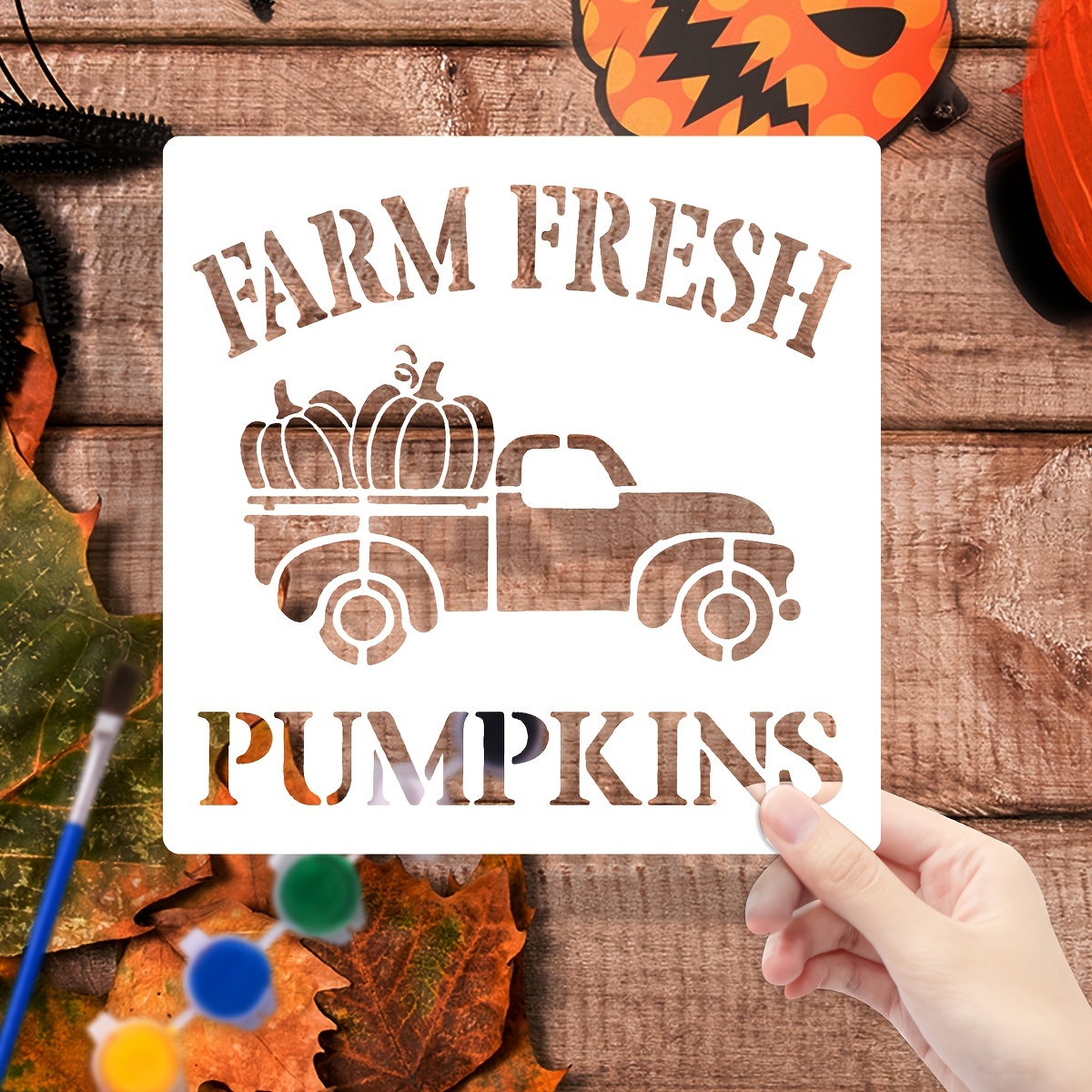 Farm Fresh Pumpkins Reusable Silk Screen Stencils Self - Temu