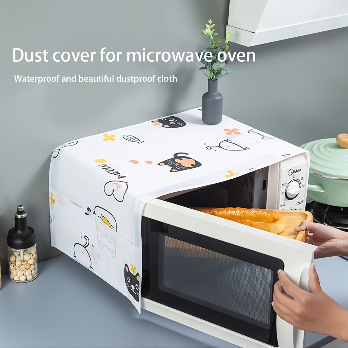 Microwave Cover Transparent Dust-proof Easy Clean Microwave