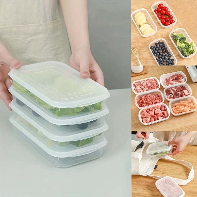 1ps Sealed Storage Refrigerator Box, Meat Preservation Box, Green Vegetable  Cooked Food Seafood Steamed Bun Fruit Storage Box, Leakproof Food Container,  Home Kitchen Supplies - Temu