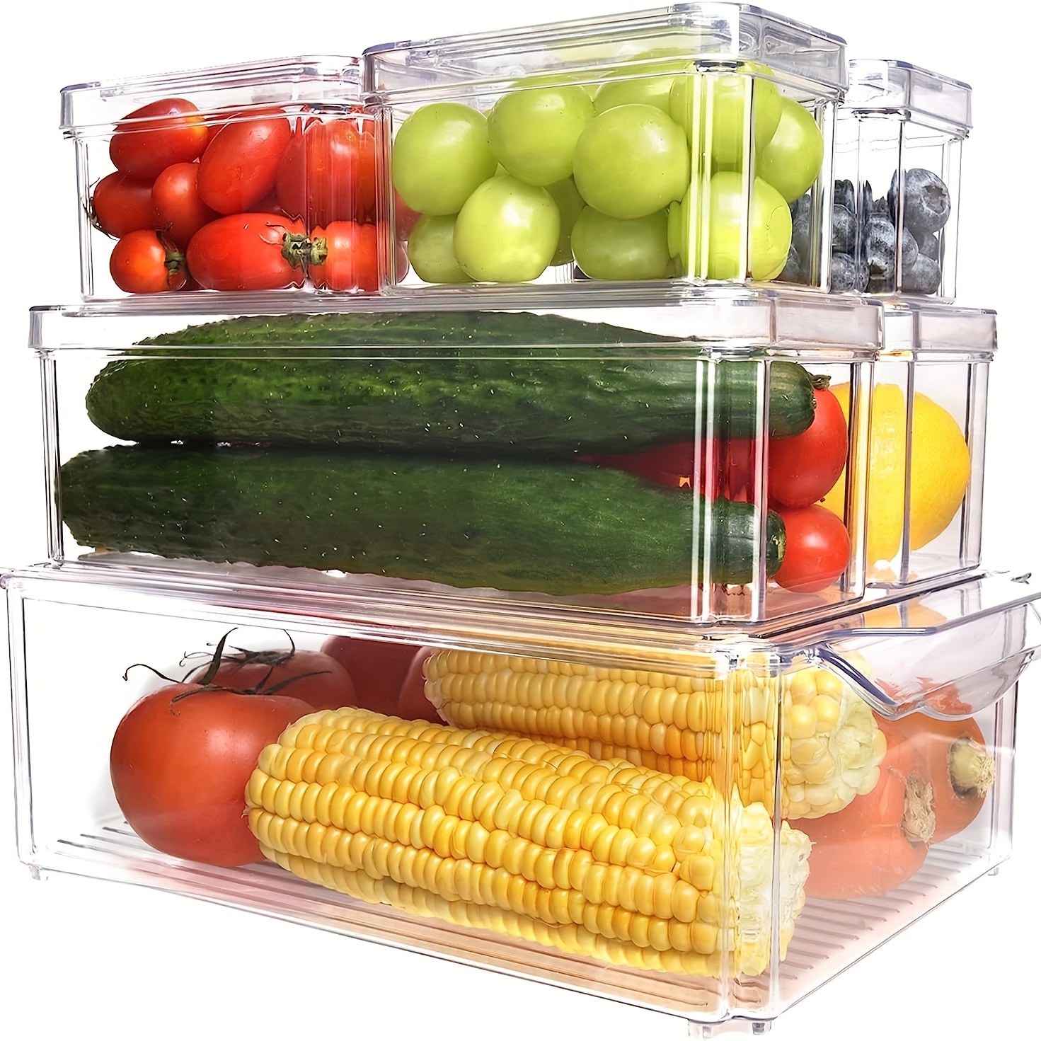 1 Pieza Caja De Almacenamiento De Refrigerador, Contenedor Para Mantener  Frescas Verduras, Frutas, Huevos, Sellado Y Congelado Para Almacenamiento  En El Hogar, Moda de Mujer