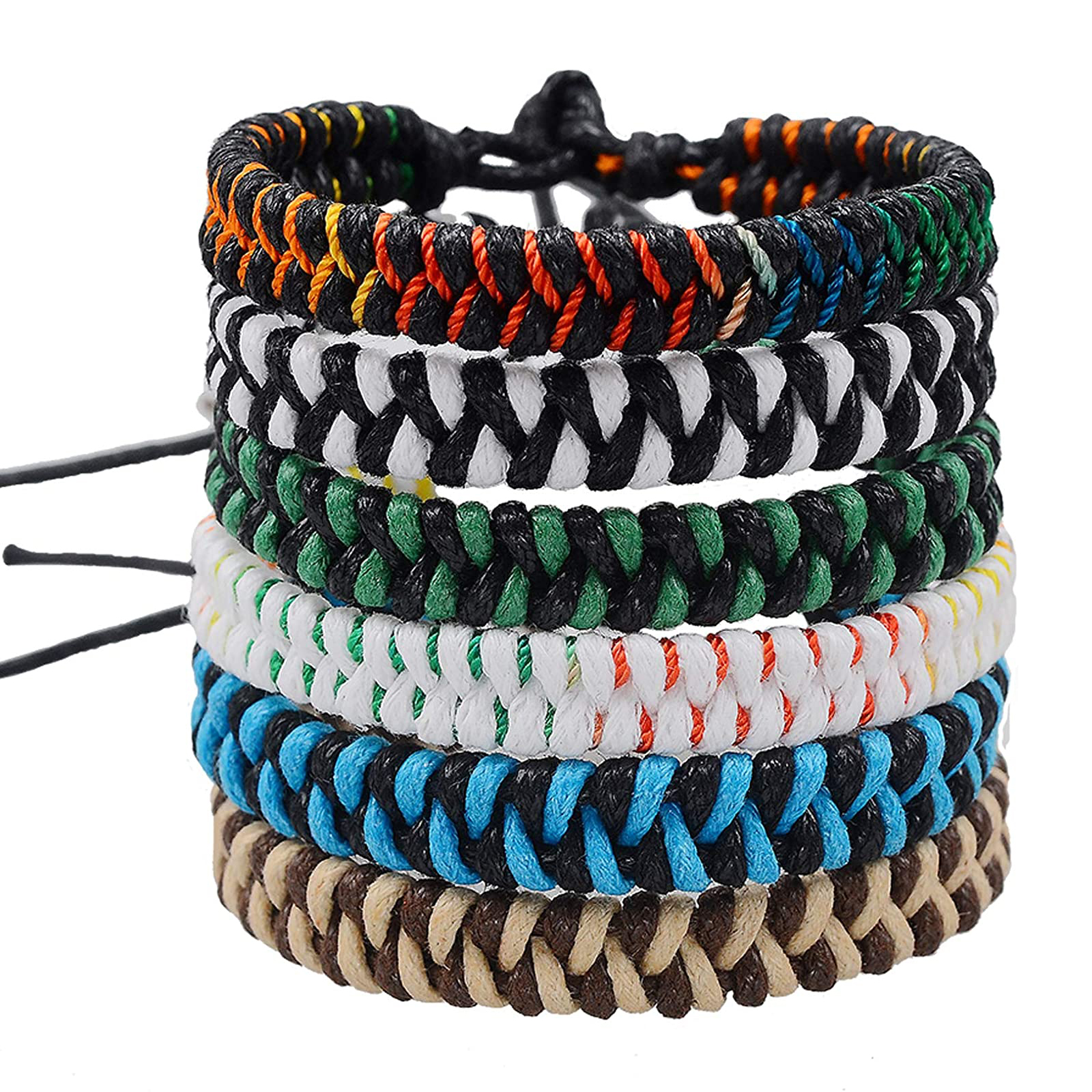 60 Pcs Handmade Braided Friendship Bracelets