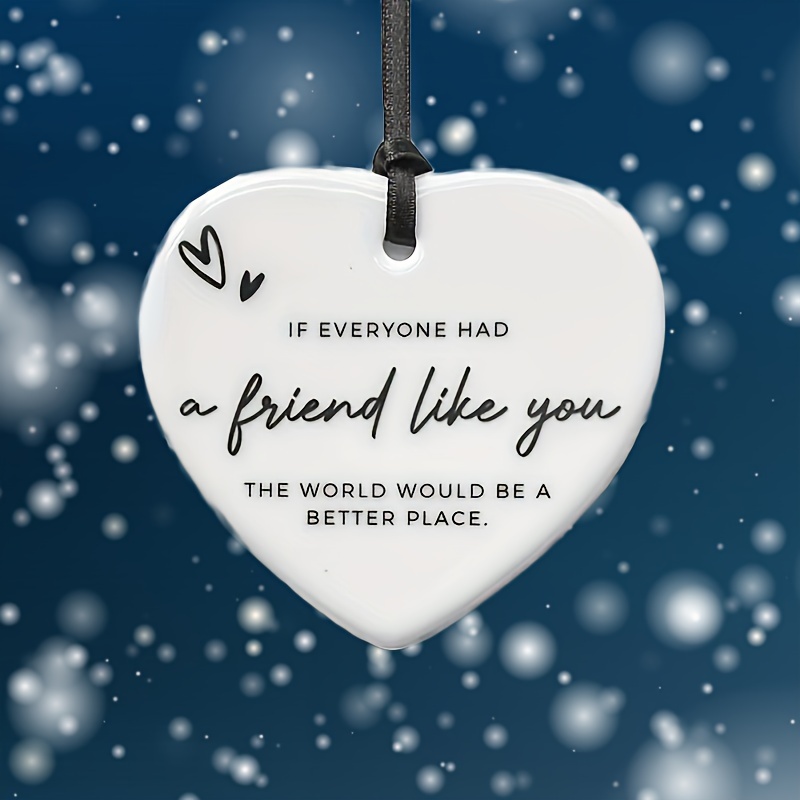 1pc,A good friend is like a good bra ornament,Friend Christmas ornament,Wooden  DIY ornament, Funny friends ornament,2 layered Wooded ornament Hanging  Decor,With bow lanyard,Christmas Hanging ornament