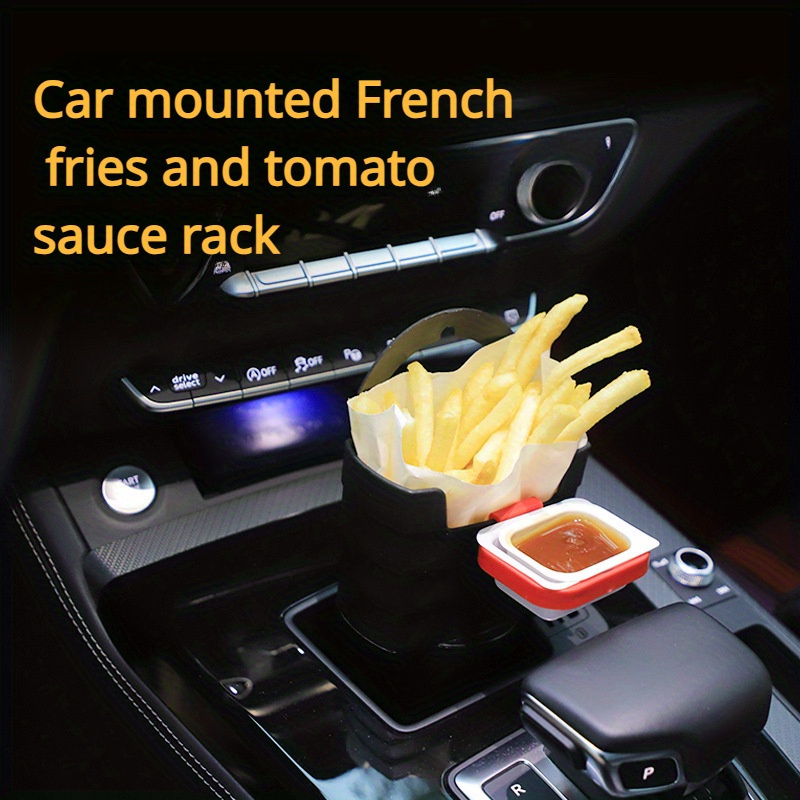 2pcs Dip Clip In-Car Saucenhalter und ein Pommes Frites  Getränkehalter-Sets, Car_fs