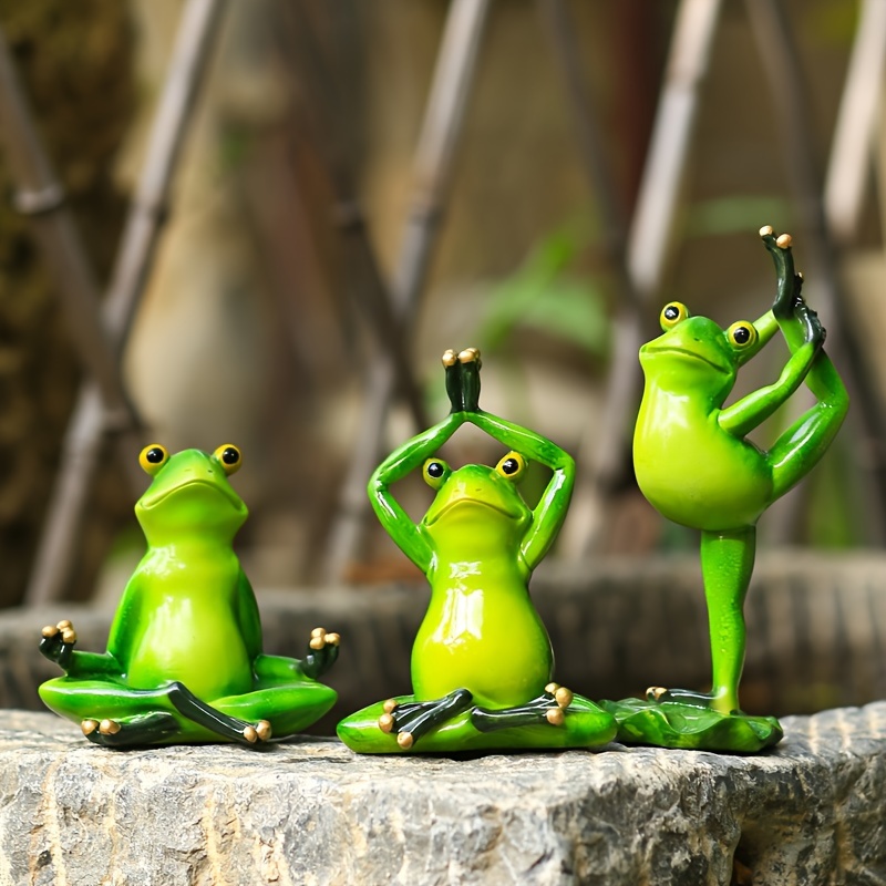 Mini Frog Figurine Craft Frogs Statue Desk Cabinet Decoration Writing Frog  