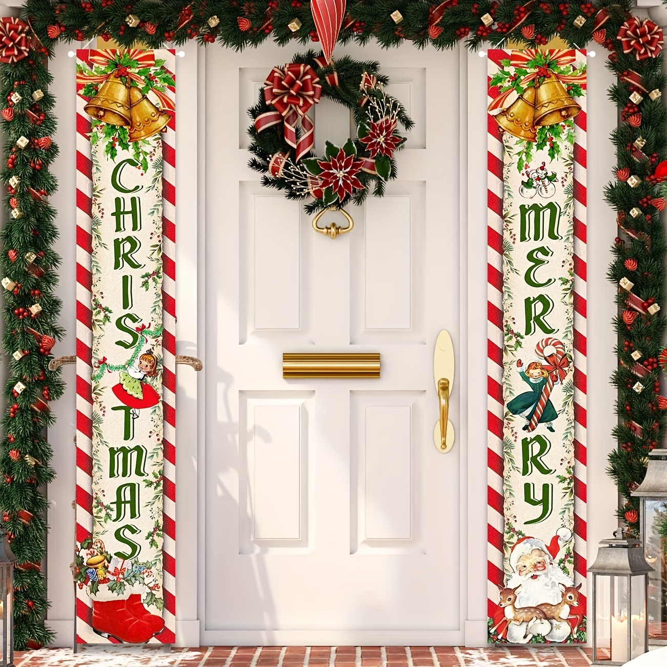 Guirnalda Ladrón Navidad, Decoración Puerta Delantera, Decoración Fiesta En  Casa, Ventana, Pared, Guirnalda Interior Exterior - Juguetes - Temu