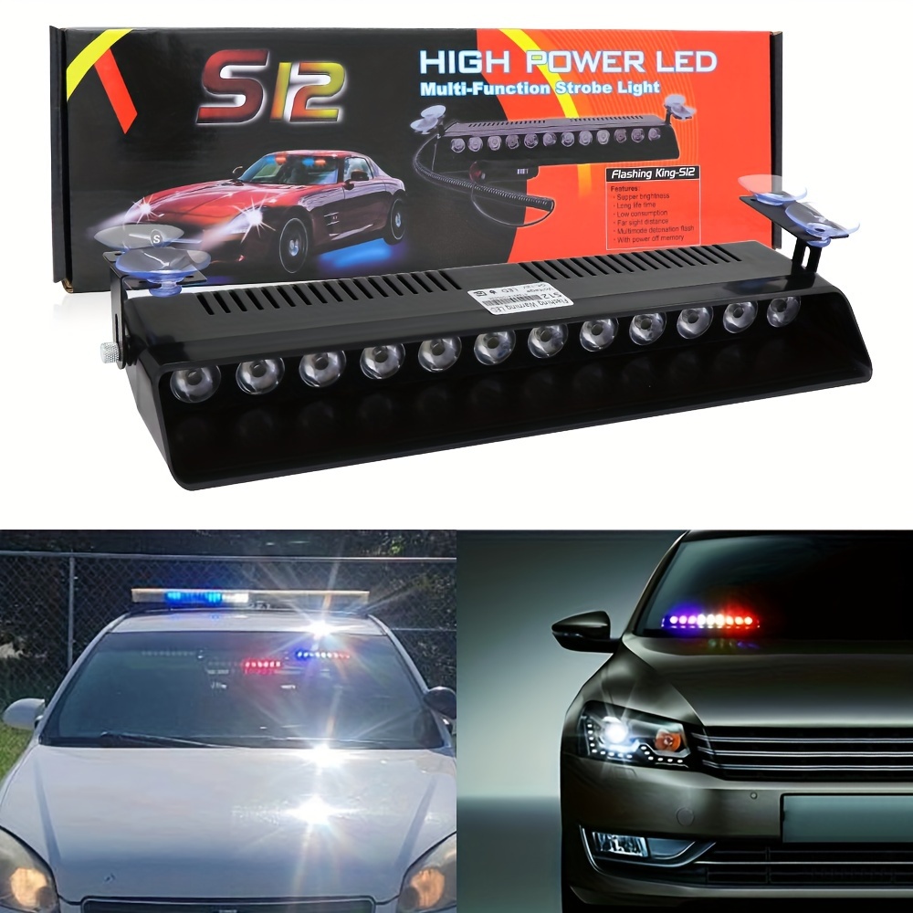Scheinwerfer blinkt Auto Polizei Warnlampe Auto DRL Licht Flash