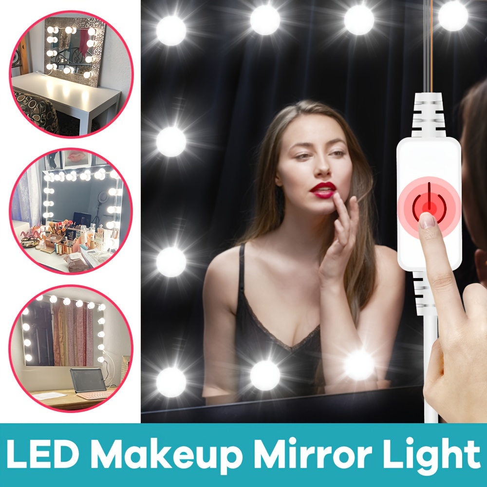  Lámpara de tocador LED para espejo de baño, lámpara frontal de  espejo largo, moderna, impermeable, antiniebla, lámpara de maquillaje para  baño, lámpara de ahorro de energía interior (19.7 in, luz blanca) 